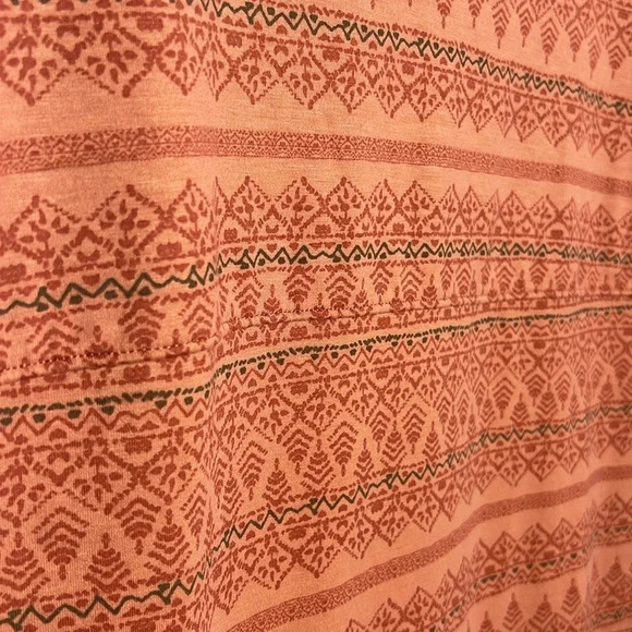 L.L.Bean Sleeveless Tank Dress Geometric Tribal Print Stretch Travel Casual - Picture 5 of 10